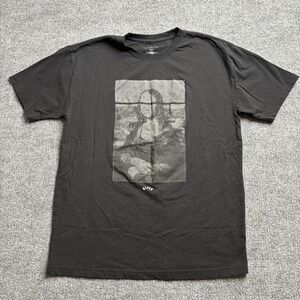 Mona Lisa Blvck Scvle Shirt Men's Large T-Shirt Crewneck Black Scale
